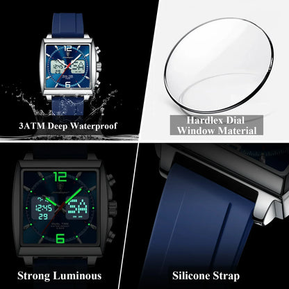 POEDAGAR DualTech Sport Watch