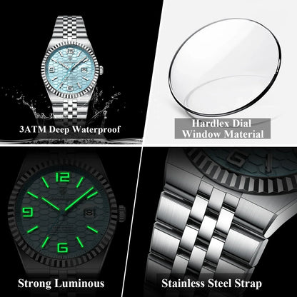 POEDAGAR Royal Steel Watch