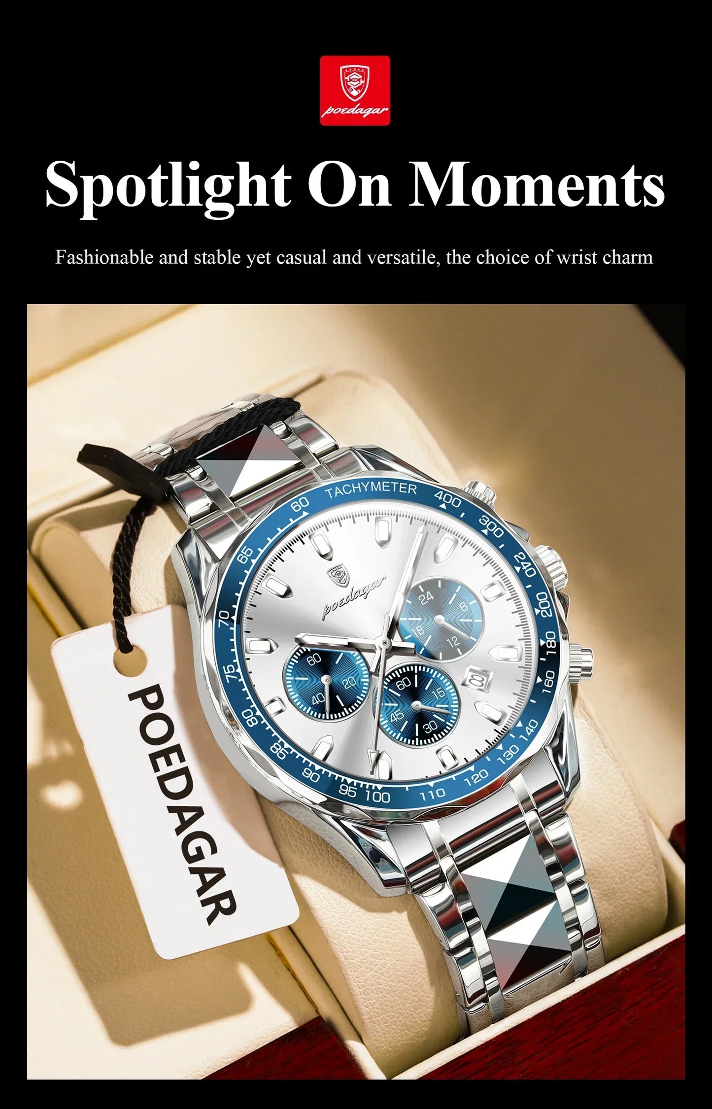 POEDAGAR Vertex Chrono Watch