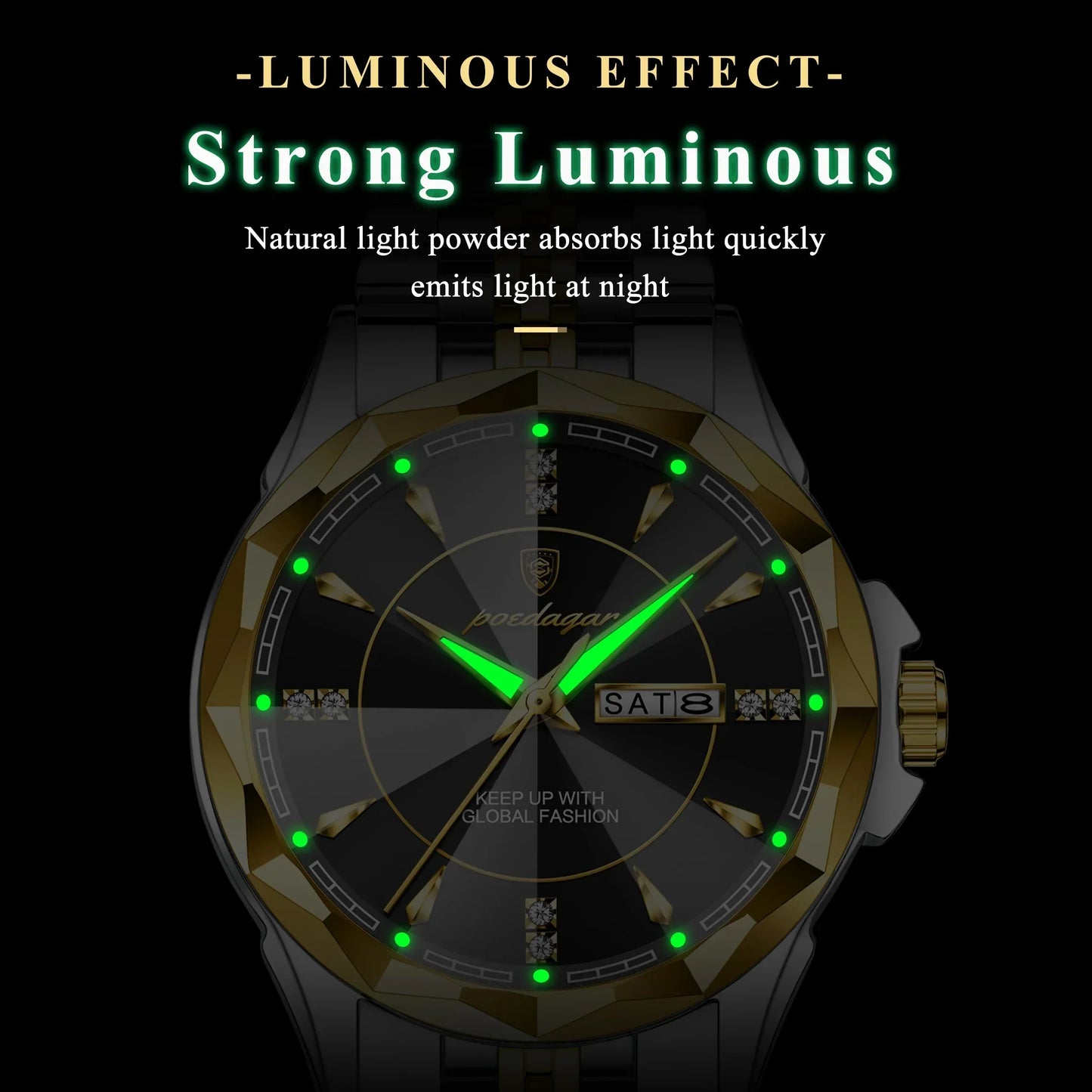 POEDAGAR Royal Steel Watch