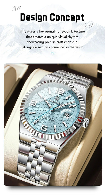 POEDAGAR Royal Steel Watch