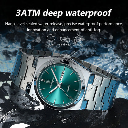 POEDAGAR Classic Date Watch