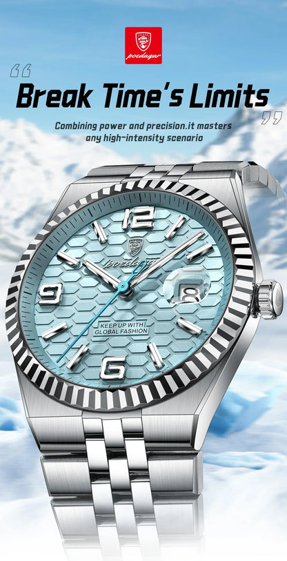 POEDAGAR Royal Steel Watch