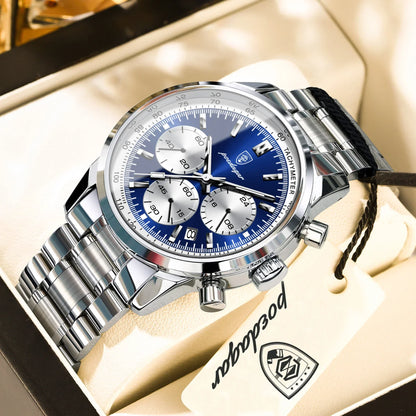 POEDAGAR Classic Chronograph Watch