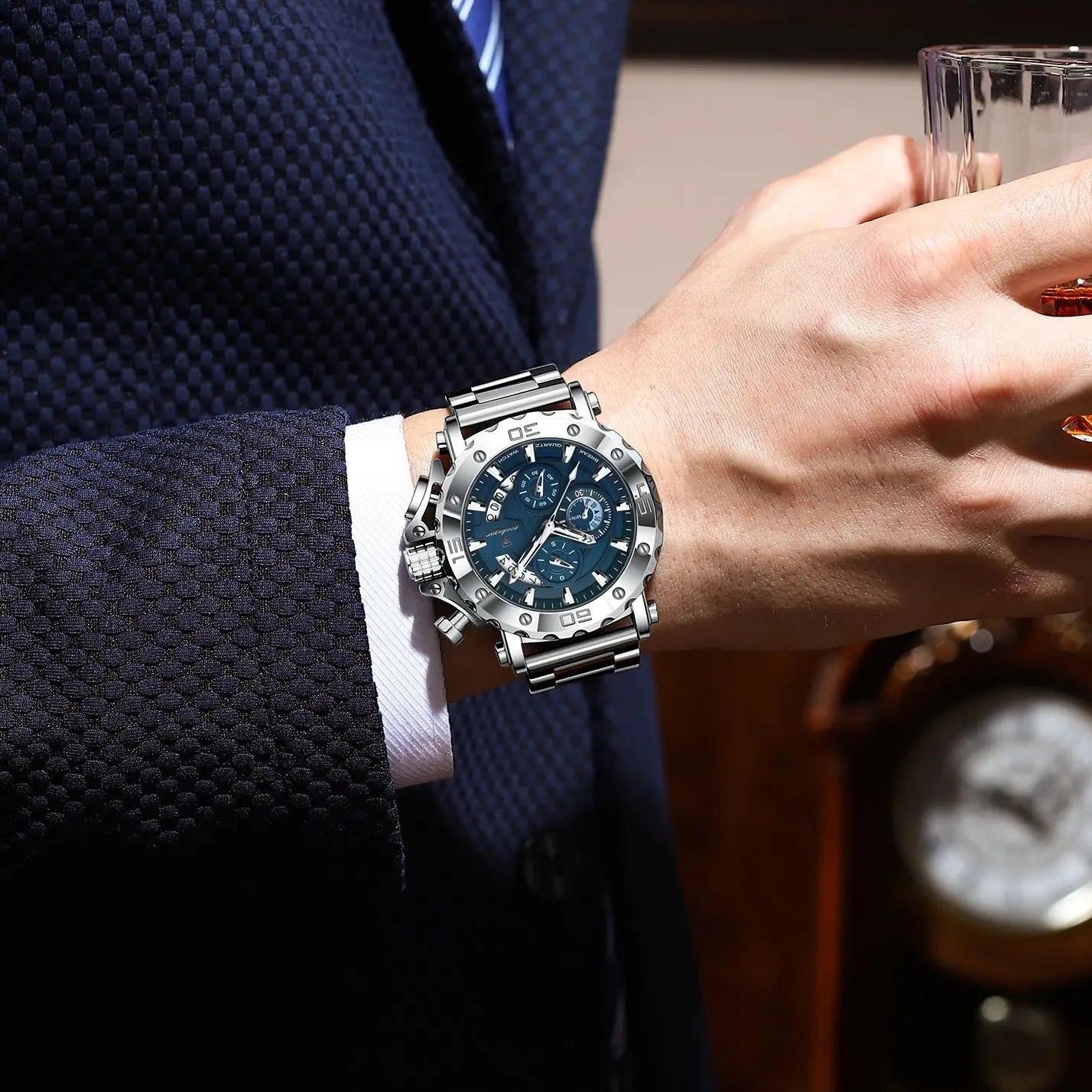 POEDAGAR Titan Chrono Watch