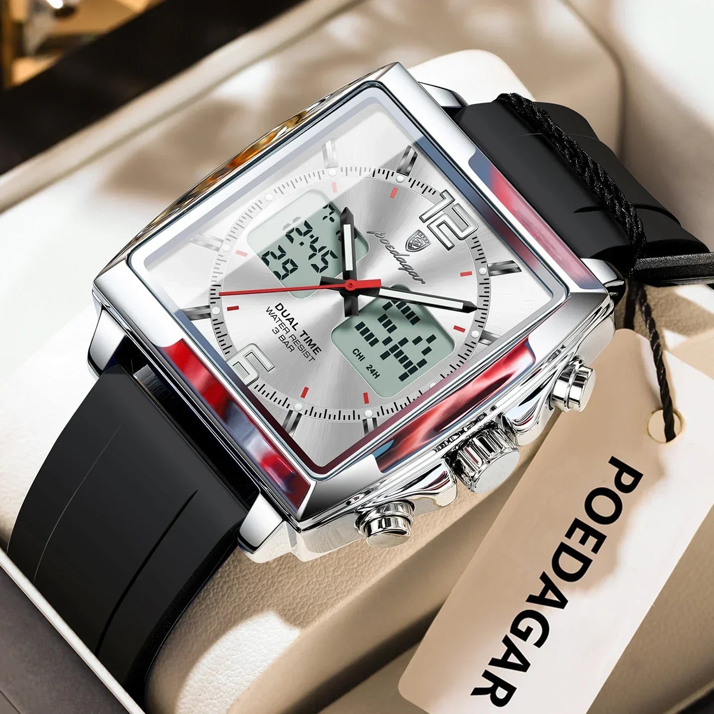 POEDAGAR DualTech Sport Watch