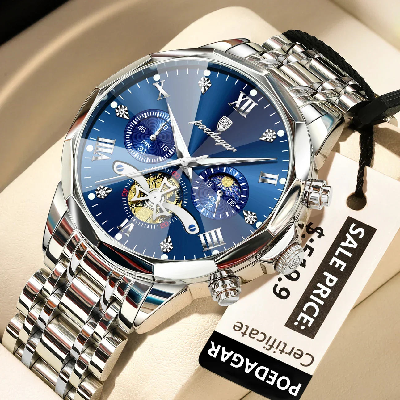 POEDAGAR Chrono Classic Watch