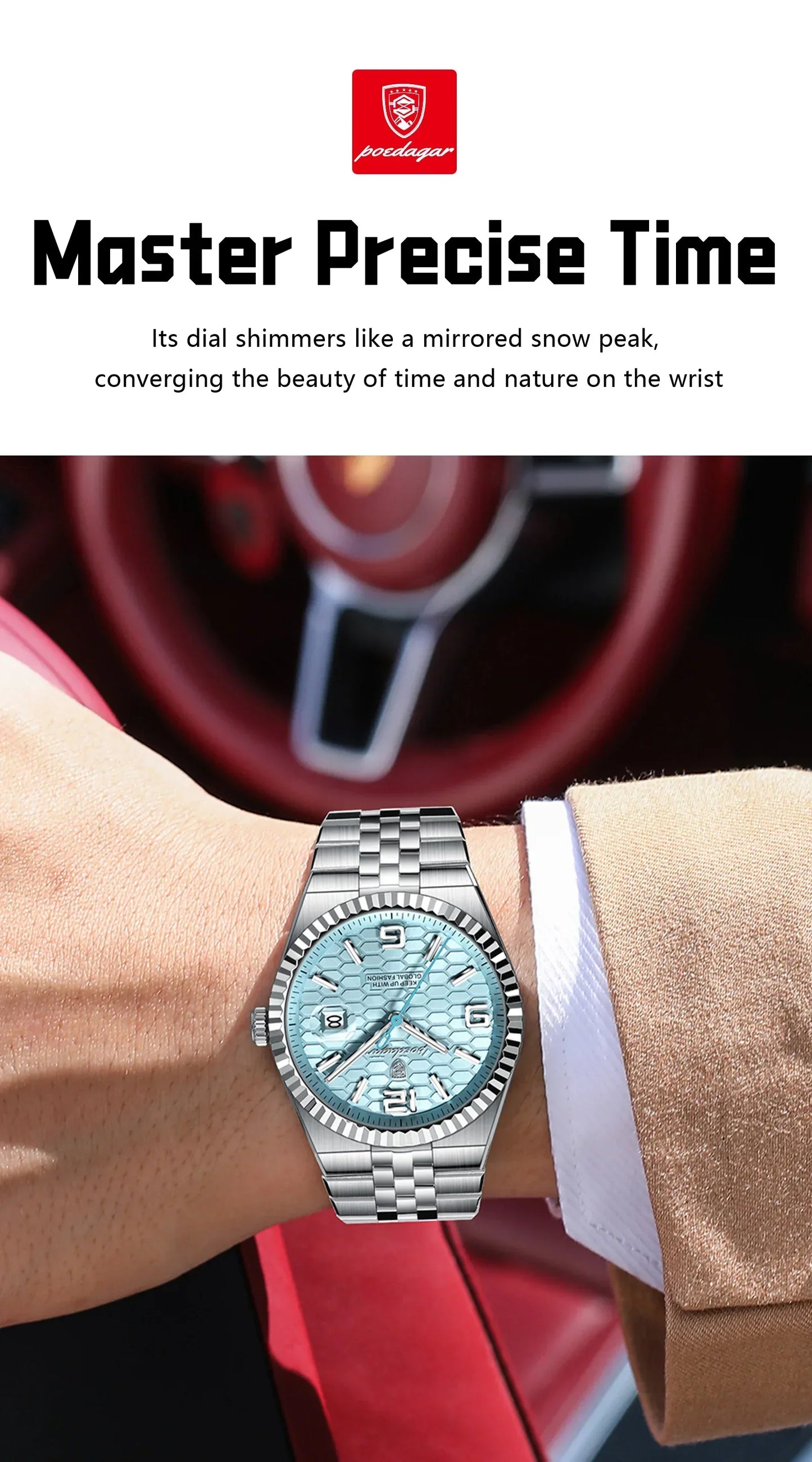 POEDAGAR Royal Steel Watch