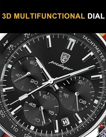 POEDAGAR Classic Chronograph Watch