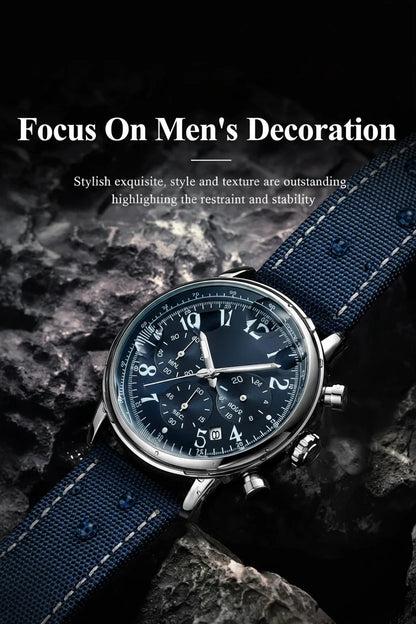 POEDAGAR Tactical Chronograph Watch