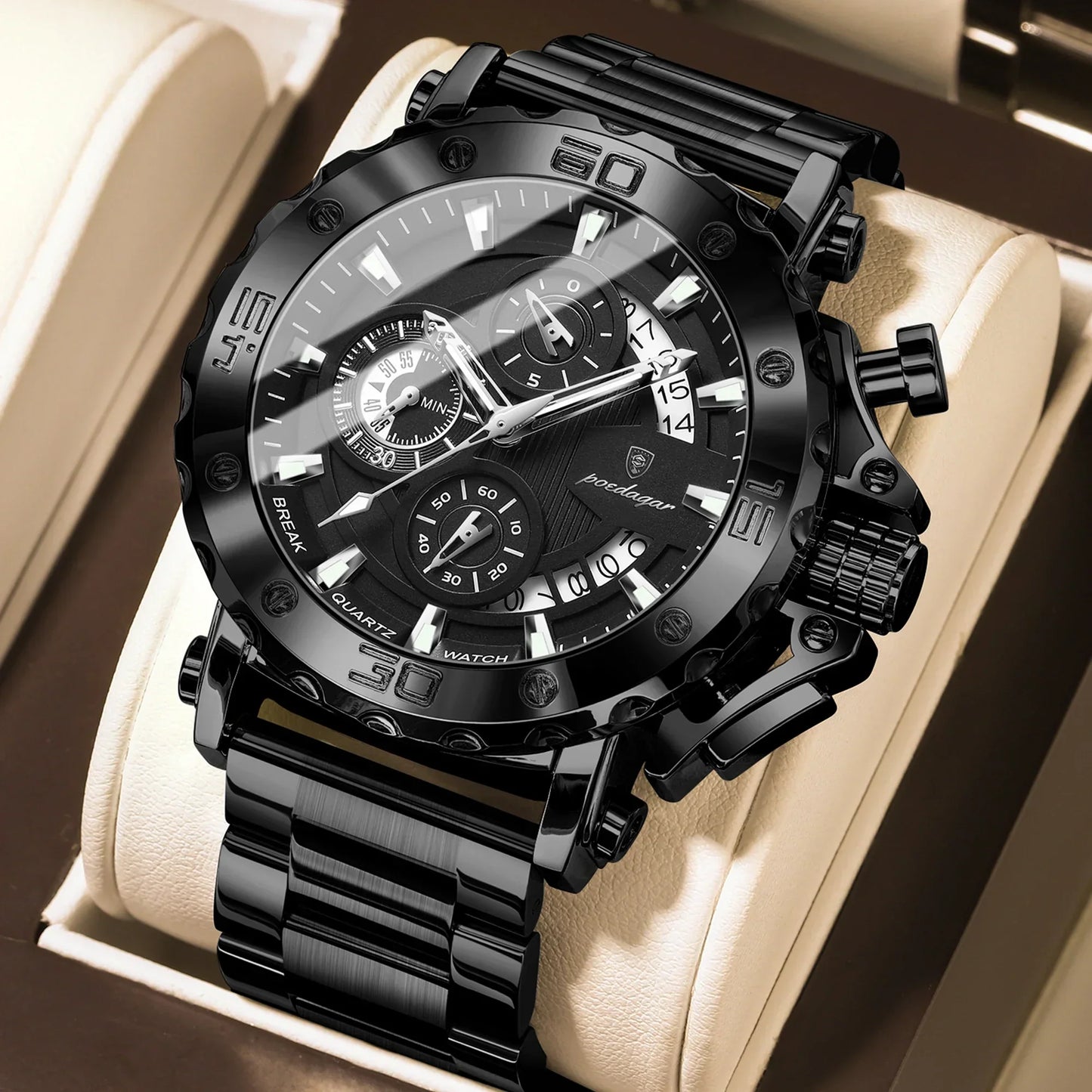 POEDAGAR Titan Chrono Watch