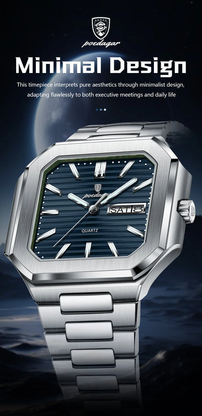 POEDAGAR Royal Square Watch