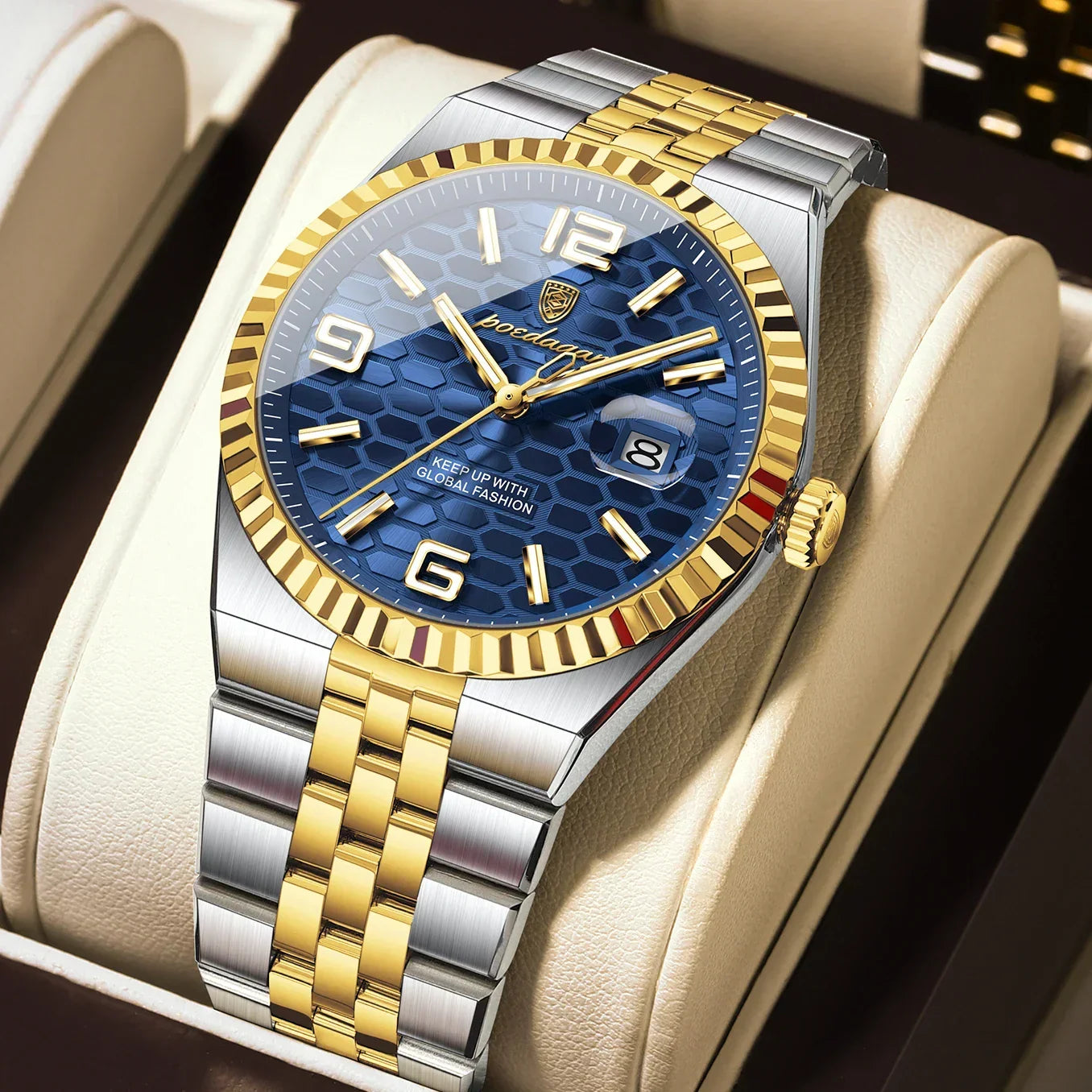 POEDAGAR Royal Steel Watch
