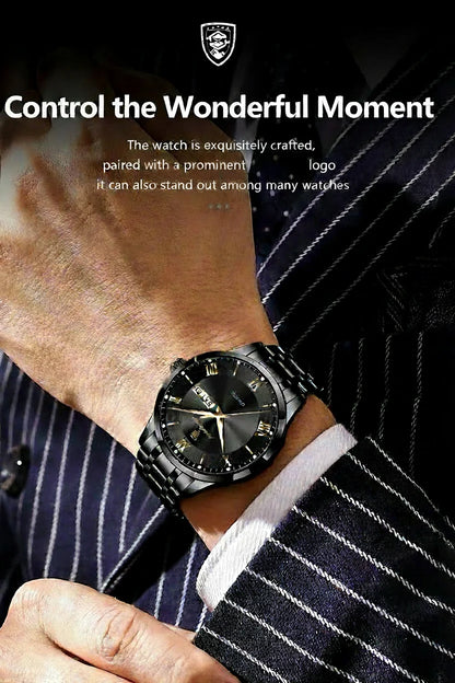 POEDAGAR Classic Day-Date Watch