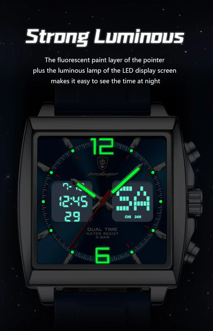 POEDAGAR DualTech Sport Watch