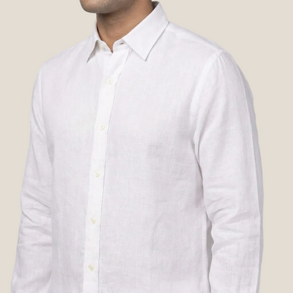 Linen/Remi Blend Shirt, White