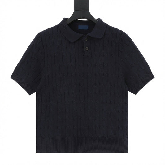 Spurs Knitted Polo Shirt Navy