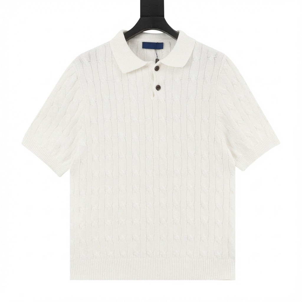 Spurs Knitted Polo Shirt White