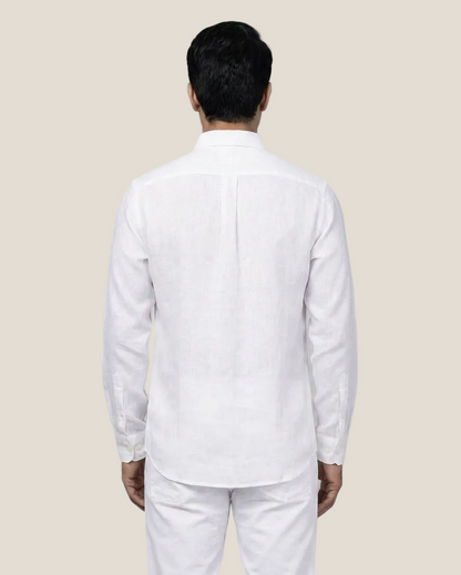 Linen/Remi Blend Shirt, White