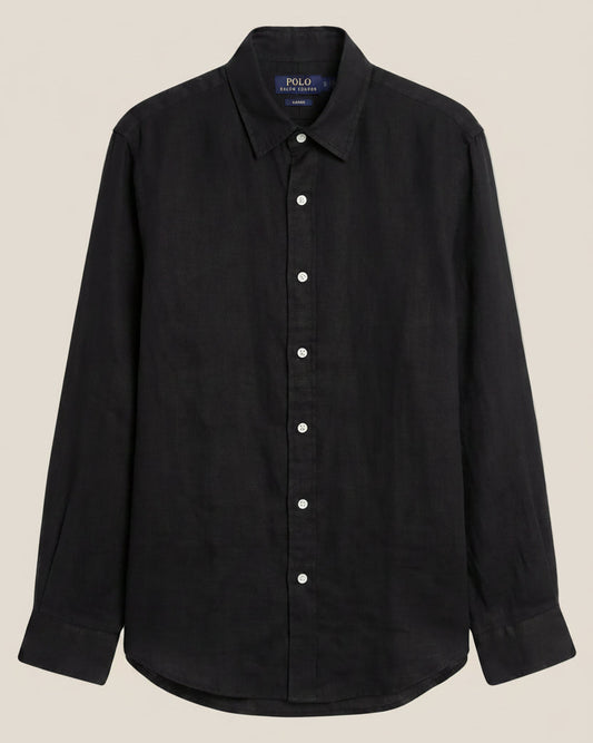 Linen/Remi Blend Shirt, Black