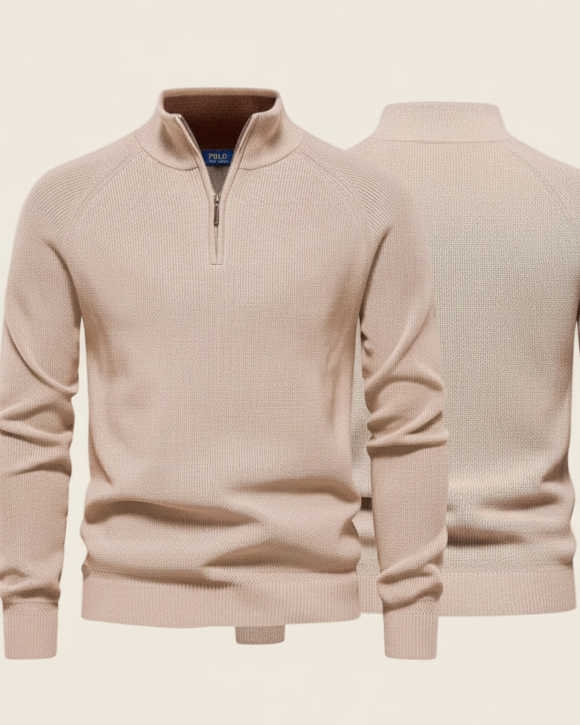 Classic Knit Quarter-Zip Sweater