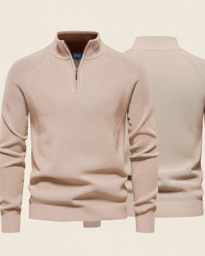 Classic Knit Quarter-Zip Sweater