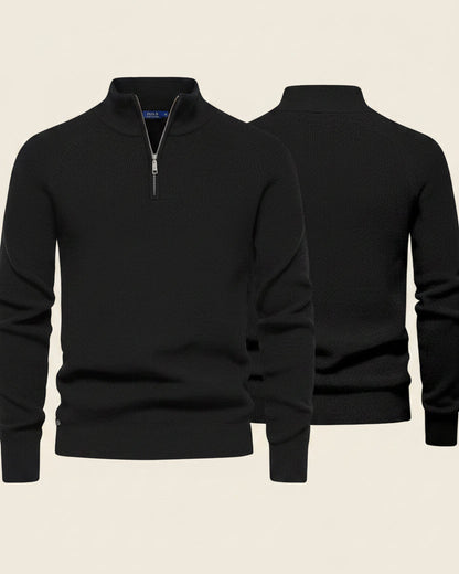 Classic Knit Quarter-Zip Sweater