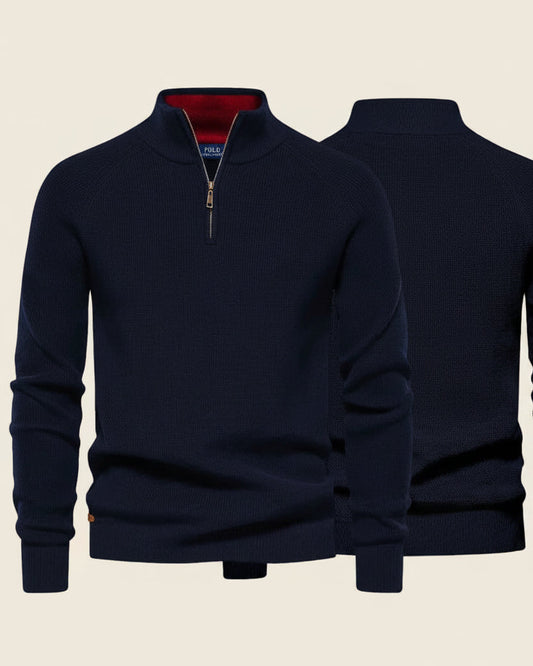 Classic Knit Quarter-Zip Sweater