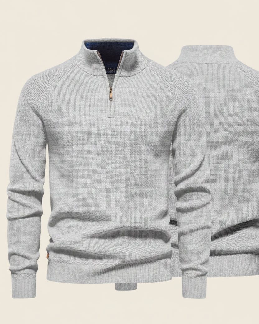 Classic Knit Quarter-Zip Sweater